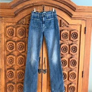 MOTHER Flare Jeans in Classic Blue